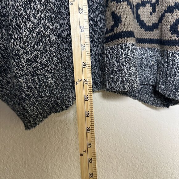 VTG Playboy Knit Abstract Grey 90s Sweater Men L Classic Prep Comfy Coral - Picture 7 of 14